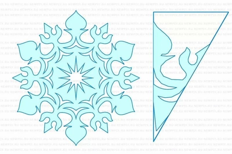 Снежинки из бумаги: 125 шаблонов для распечатки #13