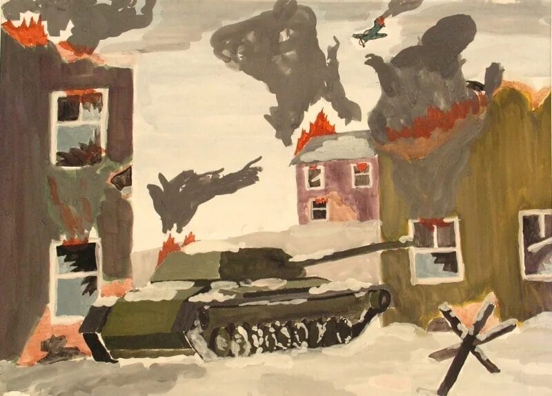 165 детских рисунков на тему войны и победы #48