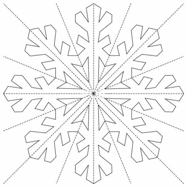 Снежинки из бумаги: 125 шаблонов для распечатки #23