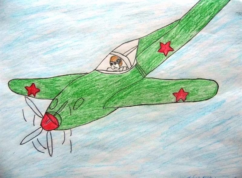 165 детских рисунков на тему войны и победы #53
