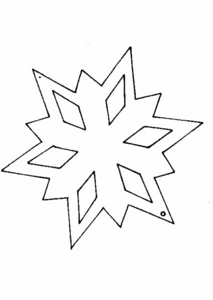 Снежинки из бумаги: 125 шаблонов для распечатки #35