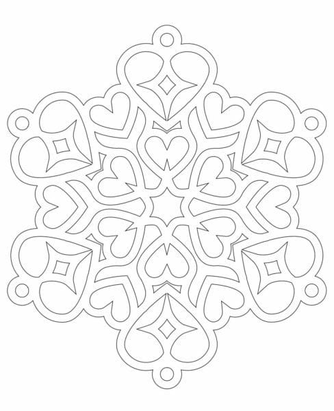 Снежинки из бумаги: 125 шаблонов для распечатки #33
