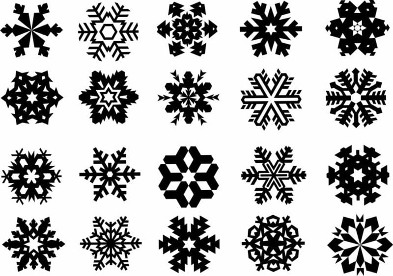 Снежинки из бумаги: 125 шаблонов для распечатки #32