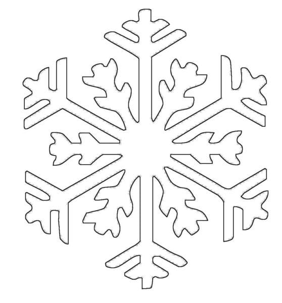 Снежинки из бумаги: 125 шаблонов для распечатки #112