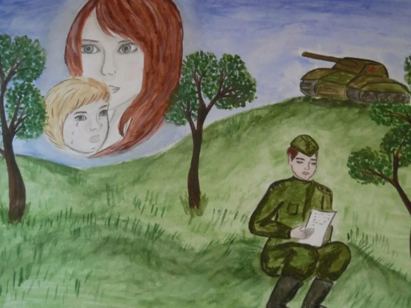 165 детских рисунков на тему войны и победы #149