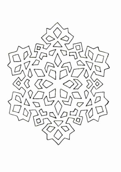 Снежинки из бумаги: 125 шаблонов для распечатки #99