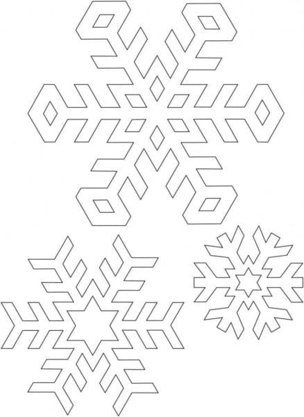 Снежинки из бумаги: 125 шаблонов для распечатки #93