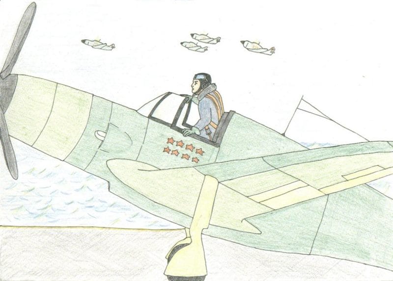 165 детских рисунков на тему войны и победы #136