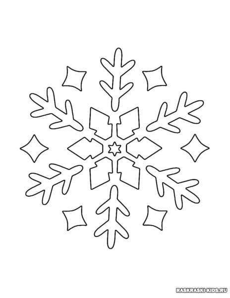 Снежинки из бумаги: 125 шаблонов для распечатки #87