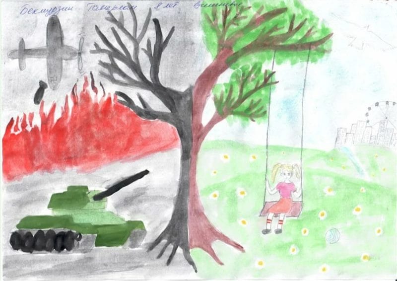 165 детских рисунков на тему войны и победы #132