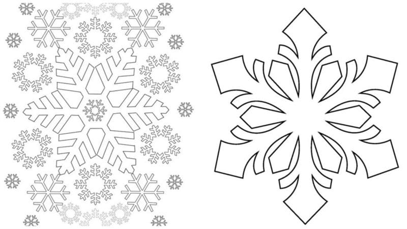 Снежинки из бумаги: 125 шаблонов для распечатки #84