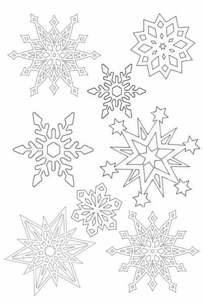 Снежинки из бумаги: 125 шаблонов для распечатки #83