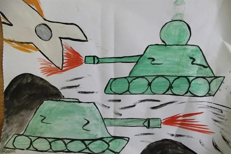 165 детских рисунков на тему войны и победы #122