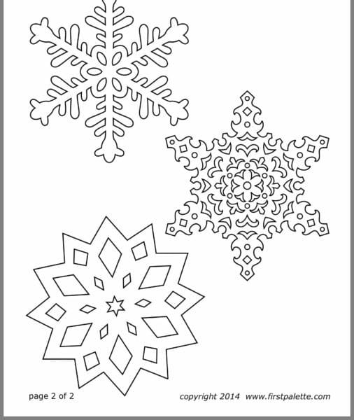 Снежинки из бумаги: 125 шаблонов для распечатки #74