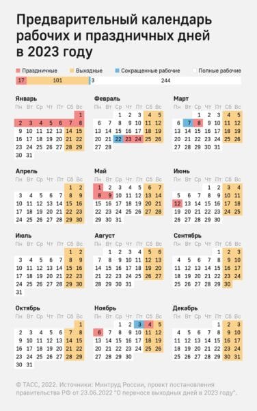 30 календарей на 2023 год с праздниками и выходными #10