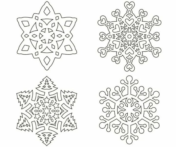 Снежинки из бумаги: 125 шаблонов для распечатки #15