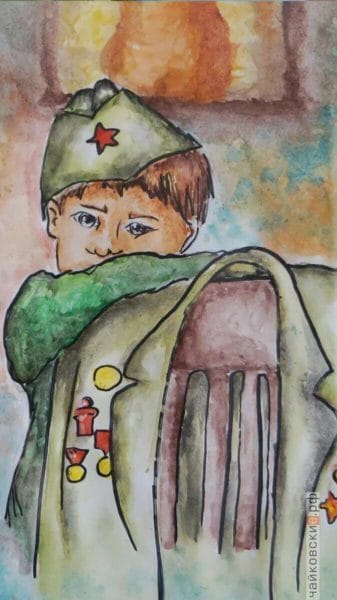 165 детских рисунков на тему войны и победы #108