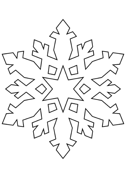 Снежинки из бумаги: 125 шаблонов для распечатки #67