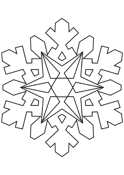 Снежинки из бумаги: 125 шаблонов для распечатки #64