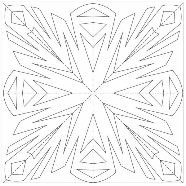 Снежинки из бумаги: 125 шаблонов для распечатки #66