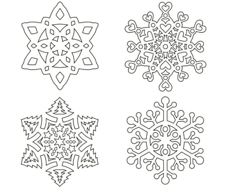 Снежинки из бумаги: 125 шаблонов для распечатки #61