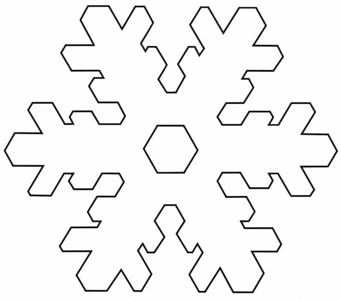 Снежинки из бумаги: 125 шаблонов для распечатки #59