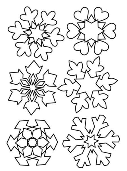 Снежинки из бумаги: 125 шаблонов для распечатки #57