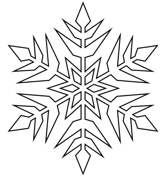 Снежинки из бумаги: 125 шаблонов для распечатки #52