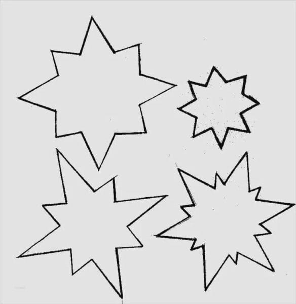 95 шаблонов звезд для вырезания из бумаги #91