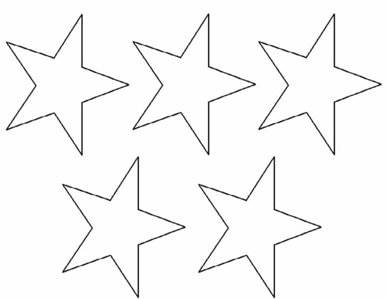 95 шаблонов звезд для вырезания из бумаги #32