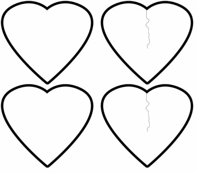 90 шаблонов и трафаретов сердца для распечатки и вырезания #9
