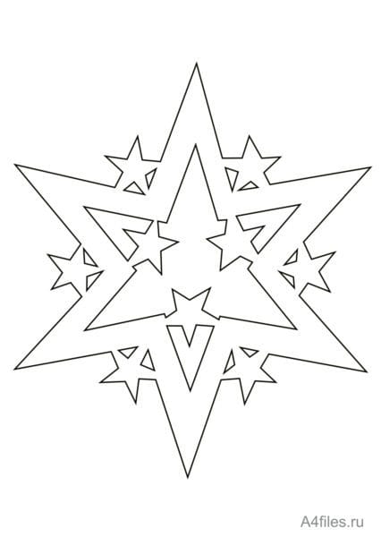 95 шаблонов звезд для вырезания из бумаги #12