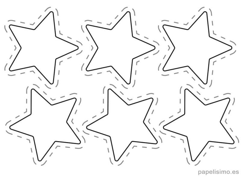 95 шаблонов звезд для вырезания из бумаги #60