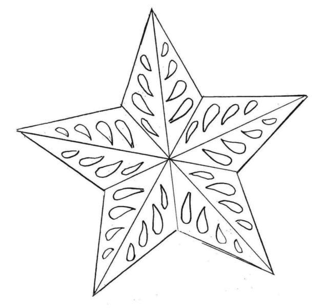 95 шаблонов звезд для вырезания из бумаги #59