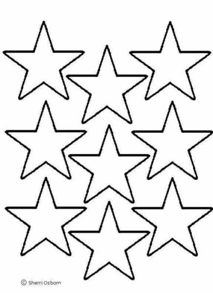 95 шаблонов звезд для вырезания из бумаги #27