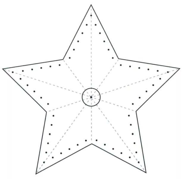 95 шаблонов звезд для вырезания из бумаги #63