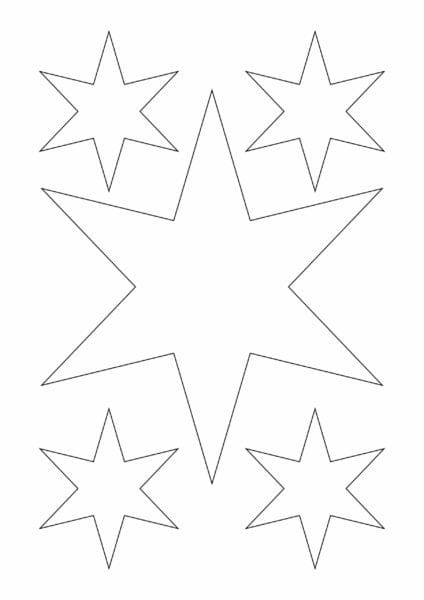 95 шаблонов звезд для вырезания из бумаги #78