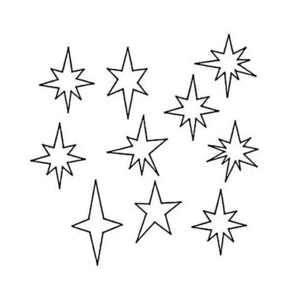 95 шаблонов звезд для вырезания из бумаги #58