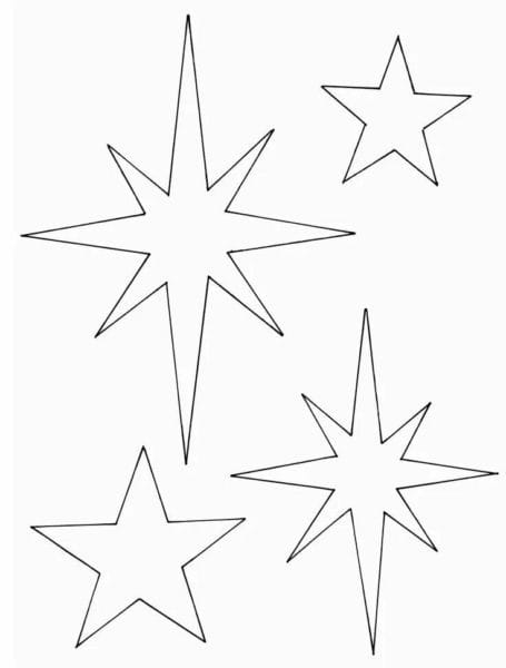 95 шаблонов звезд для вырезания из бумаги #57