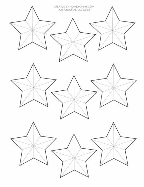 95 шаблонов звезд для вырезания из бумаги #77