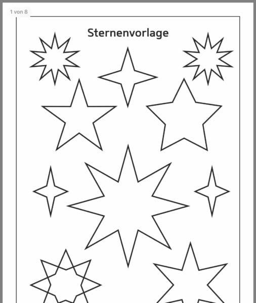95 шаблонов звезд для вырезания из бумаги #36