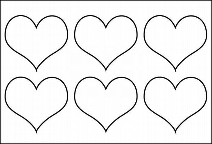 90 шаблонов и трафаретов сердца для распечатки и вырезания #63