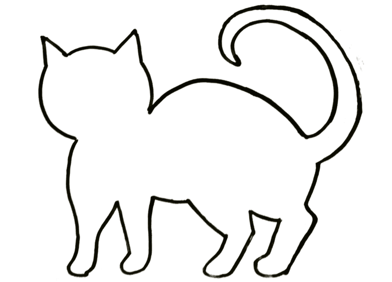 90 трафаретов кошек для рисования и вырезания из бумаги #28
