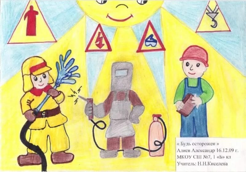 Безопасный труд глазами детей: 75 рисунков #27