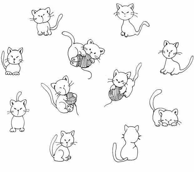 215 прикольных рисунков котов и кошек #76
