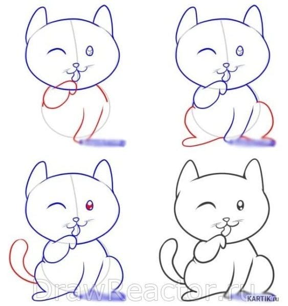 215 прикольных рисунков котов и кошек #97