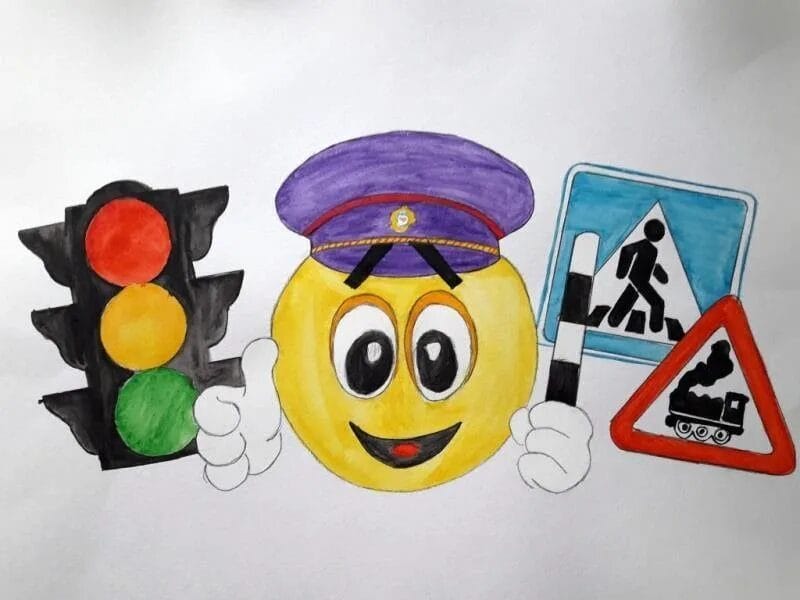 Безопасная дорога глазами детей: 190 рисунков по ПДД #36