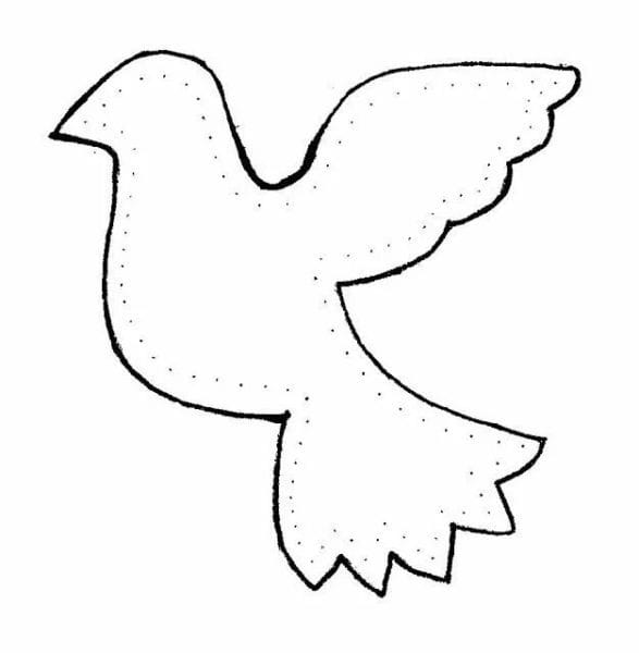 70 шаблонов и трафаретов голубей для вырезания #44