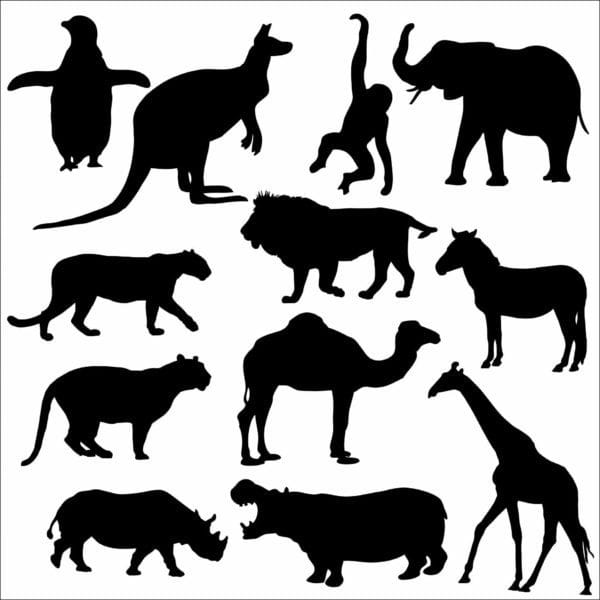 Силуэты животных для вырезания из бумаги: 100 шаблонов #45