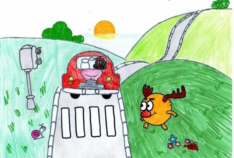 Безопасная дорога глазами детей: 190 рисунков по ПДД #12